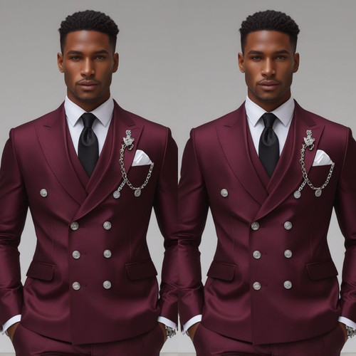Burgundy men suit - burgundy, business